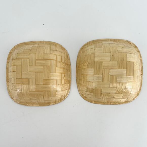 Vintage bamboo salad bowl set - Picture 5 of 10